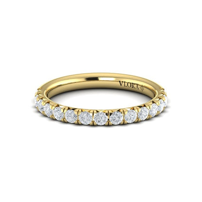 Matching Bands Wedding Band in 14K Yellow Gold by Vlora Bridal
