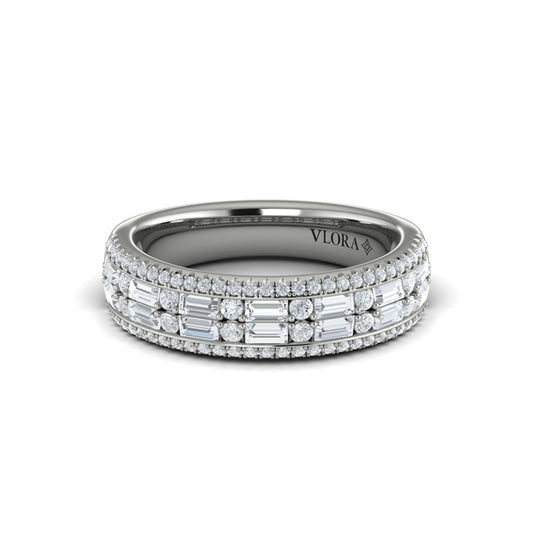 Multi Diamond Baguette and Round Diamond Ring