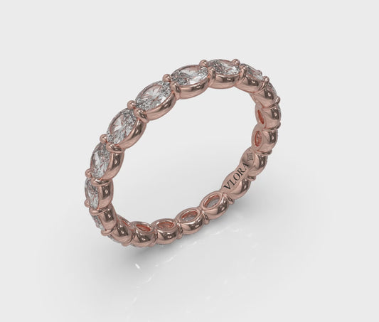 Graceful Oval Eternity Band