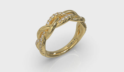Alternating Diamond Twist Ring