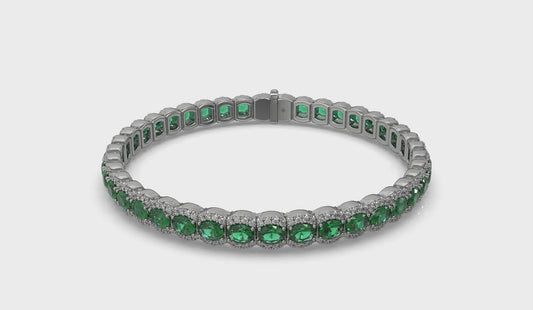 Diamond and Emerald Bracelet