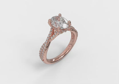 Woven Pave Matching Wedding Band