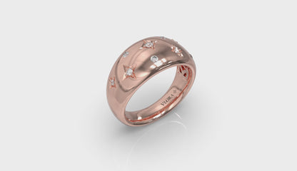 Diamond Vlora Star Dome Ring