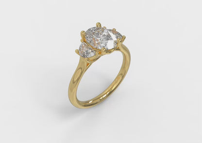 Harmony Three Stone Engagement Ring