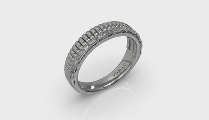 Diamond Baguette Textured Band