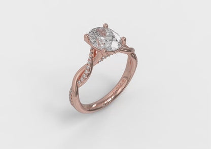 Harmony Oval Diamond Engagement Ring