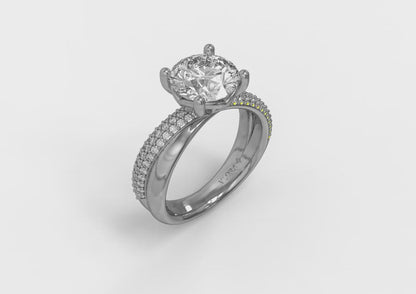 Pavé Crossover Engagement Ring