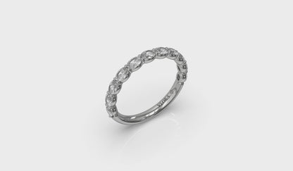 Graceful Oval Shared Prong Stackable Band