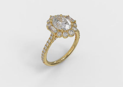 Harmony Halo Oval Engagement Ring