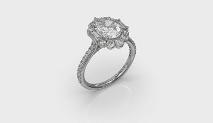 Harmony Halo Oval Engagement Ring
