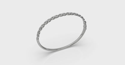 Alternating Diamond Bangle Bracelet
