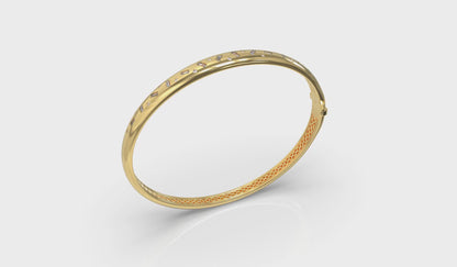 Baguette and Round Diamond Confetti Bangle