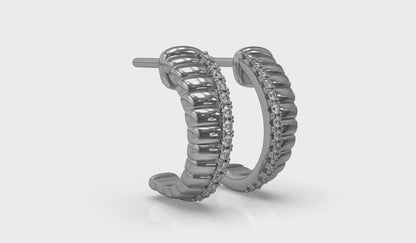 Textured Demi Hoop Earrings