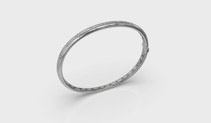 Diamond Vlora Star Hinged Bangle