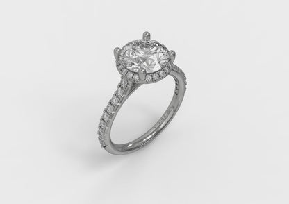 Matching Band for Graceful Halo Engagement Ring