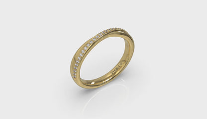 Slim Crossed Stackable Band
