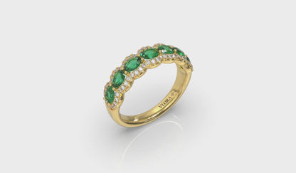 Diamond and Emerald Statement Ring
