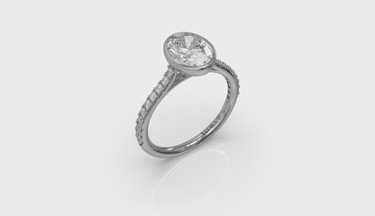 Classic Bezel Set Oval Engagement Ring
