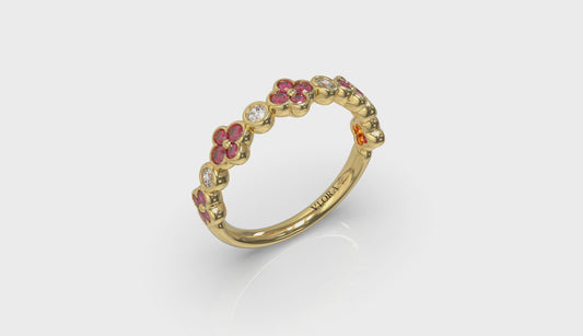 Ruby Bloom Diamond Band