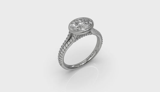 Horizon Oval Bezel Engagement Ring