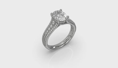 Elegant Oval Modern Vintage Engagement Ring