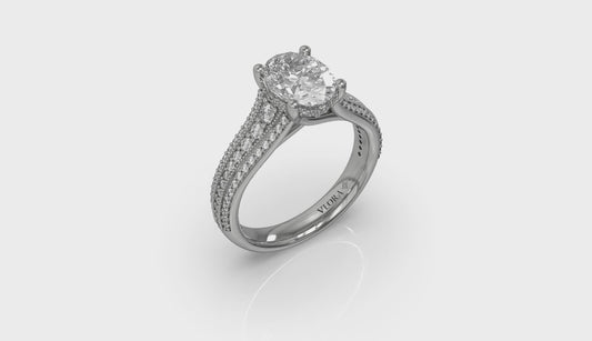 Elegant Oval Modern Vintage Engagement Ring