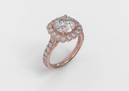Matching Band for Bloom Halo Round Engagement Ring