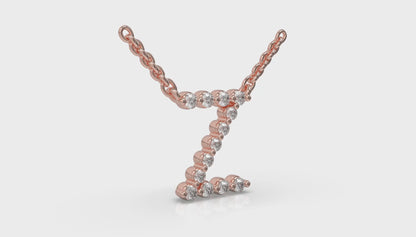 Diamond Alphabet Pendant Necklace, Z
