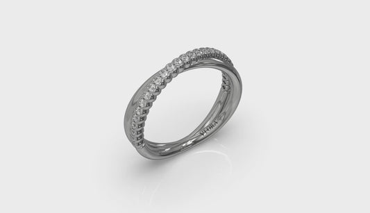 Slim Crossed Stackable Band
