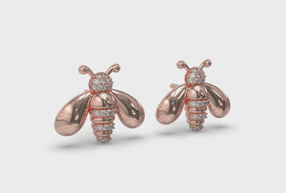 Bee Diamond Pavé Earrings