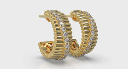 Fluted Wave Earrings