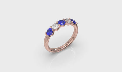 Sapphire and Diamond Band