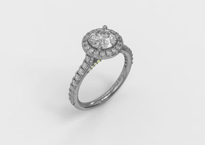 Matching Band for Classic Round Halo Engagement Ring