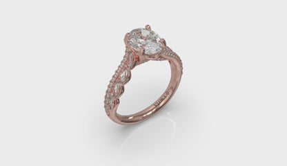 Bypass Oval Engagement Ring