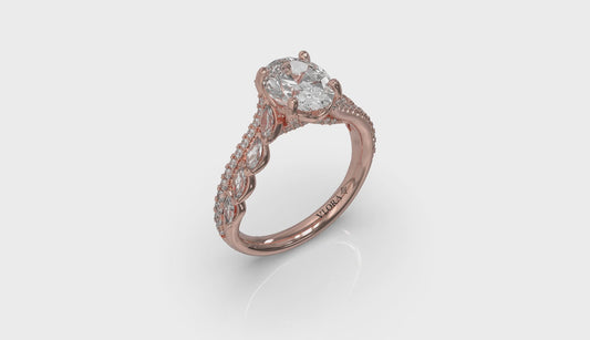 Bypass Oval Engagement Ring