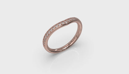 Diamond Contour Wedding Band