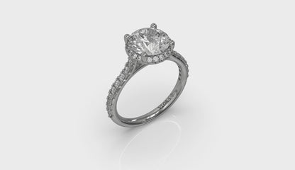 Graceful Halo Engagement Ring
