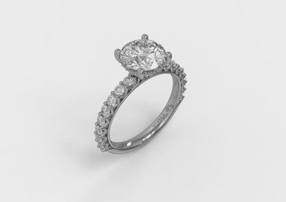 Matching Band for Woven Elegance Hidden Halo Round Engagement Ring