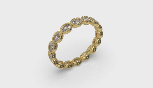 Bezel Set Oval Eternity Ring