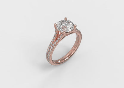 Splendid Cathedral Split Shank Engagement Ring