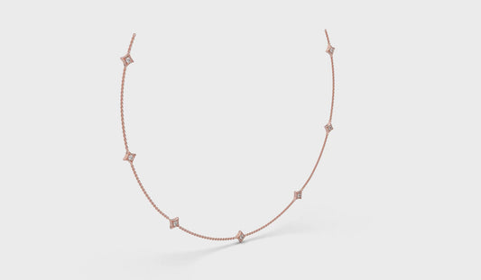 Multi Diamond Vlora Star Necklace