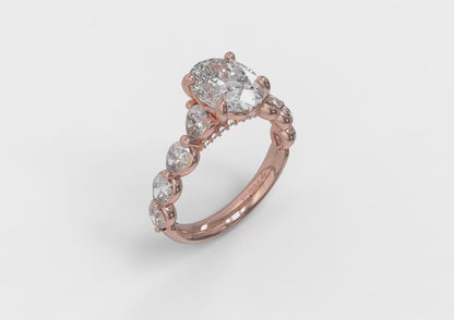 Matching Band for Cascade Oval Engagement Ring