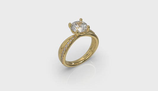 Twisted Pave Classic Engagement Ring
