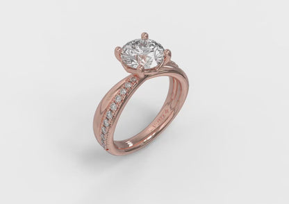 Twisted Pave Classic Engagement Ring