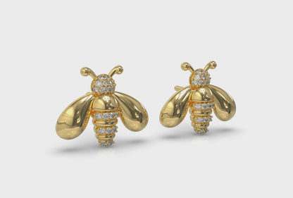 Bee Diamond Pavé Earrings