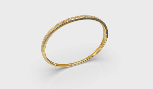 Channeled Diamond Bangle