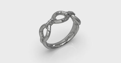 Open Navette Silhouette wtih Diamond Accent Ring