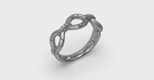 Open Navette Silhouette wtih Diamond Accent Ring