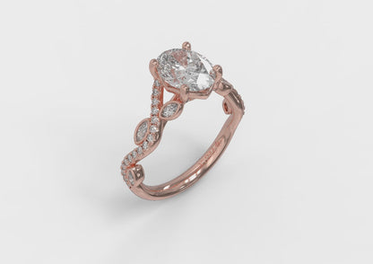 Matching Band for Botanical Oval Engagement Ring