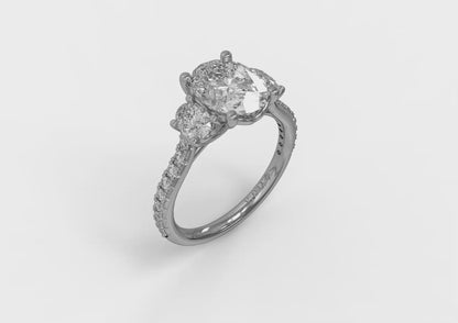 Tapestry Oval Trilogy Engagement Ring
